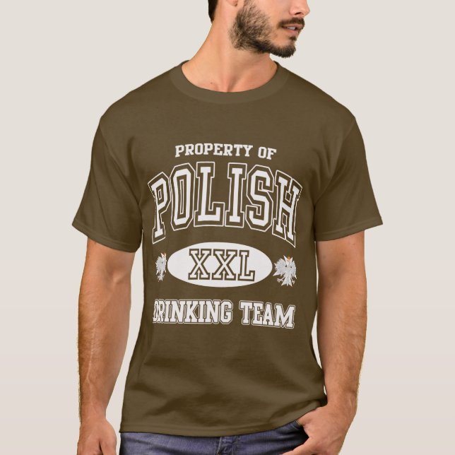 T-shirts Equipe polonesa do bebendo (Frente)