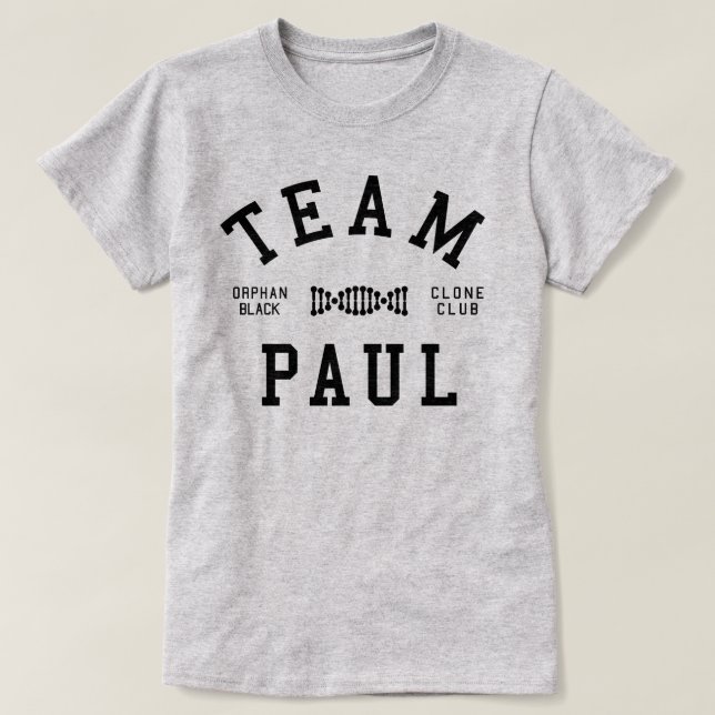 T-shirts Equipe preta órfão Paul (Frente do Design)
