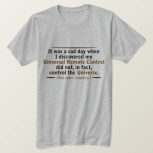 T-shirts era um dia triste…