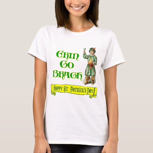 T-shirts Erin Go Braugh Feliz Rua. (Frente)