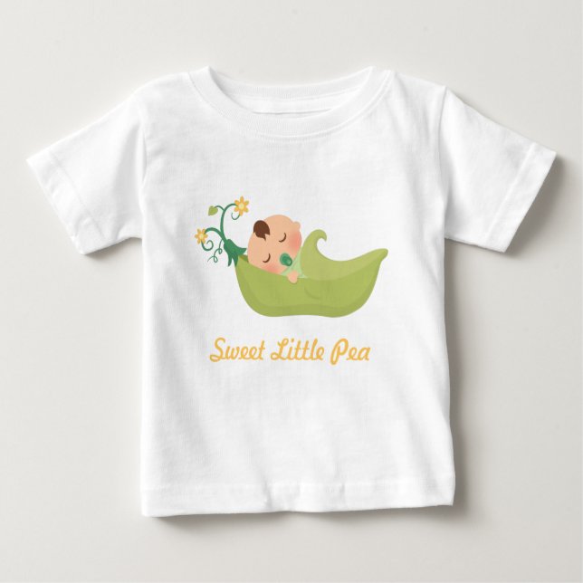 T-shirts Ervilha doce em um pote para bebê (Frente)