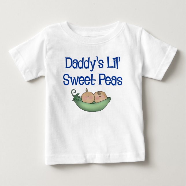 T-shirts Ervilhas doces do LIl do pai (Frente)
