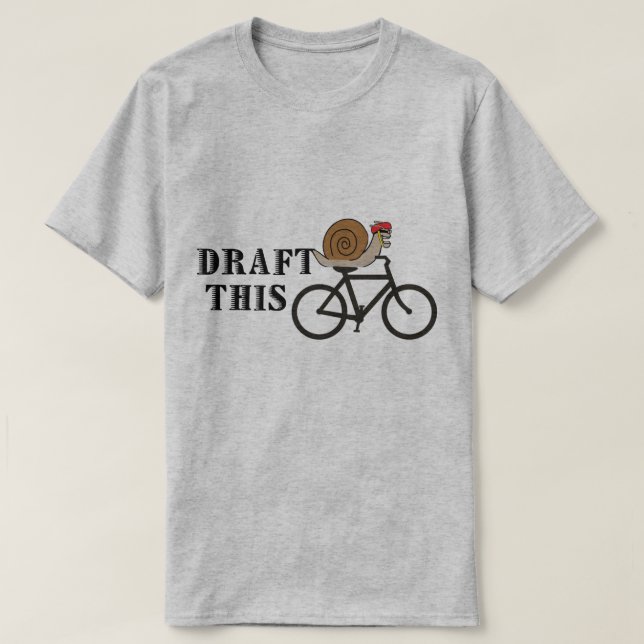 T-shirts Esboce este Slug do ciclismo (Frente do Design)