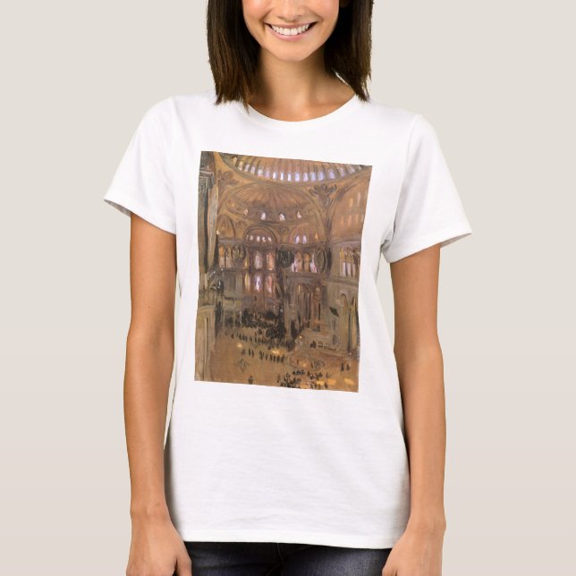 T-shirts Esboço de Santa Sofia por John Singer Sargent (Frente)