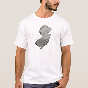 T-shirts Esboço do estado de New-jersey Sandy