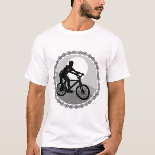 T-shirts escala de cinza da cadeia de motocicletas