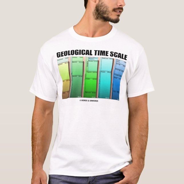 T-shirts Escala de tempo Geological (idade Geological) (Frente)