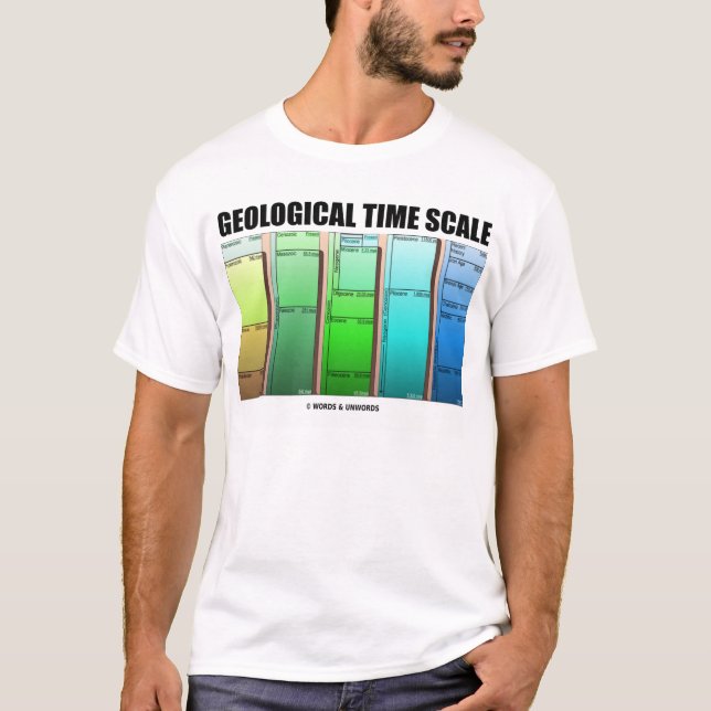 T-shirts Escala de tempo Geological (idade Geological) (Frente)