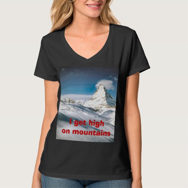 T-shirts Escalando o Matterhorn (Frente)