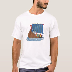 T-shirts Escandinavo do navio de Viking do sueco