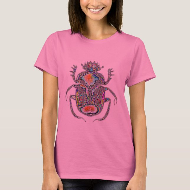 T-shirts Escaravelho Psicodélico egípcio (Frente)