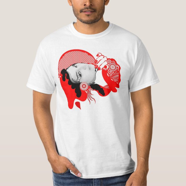 T-shirts Escarlate da diva do vermelho (Frente)