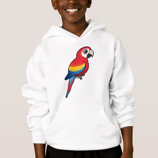 T-shirts Escarlate do Macaw (Frente)