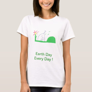 T-shirts Escavação do cão do Dia da Terra