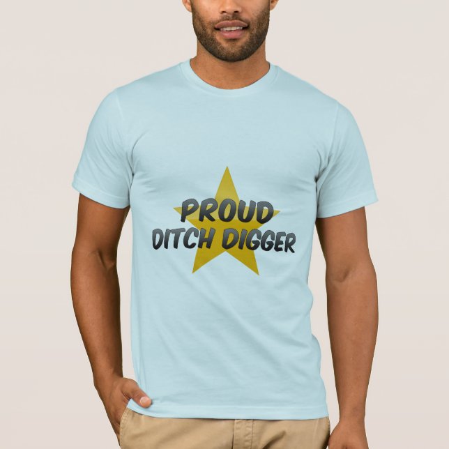 T-shirts Escavador de vala orgulhoso (Frente)