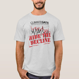 T-shirts Esconda a diminuição - Climategate
