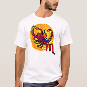 T-shirts escorpião da Escorpião do estilo dos anos 70 com