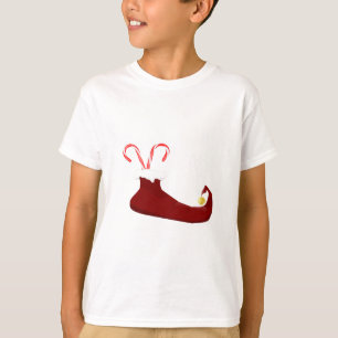 T-shirts Escorregador de Elf Vermelho com Camisa-T das Cria
