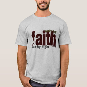 T-shirts Escritura da bíblia - ande pela fé, não pela vi