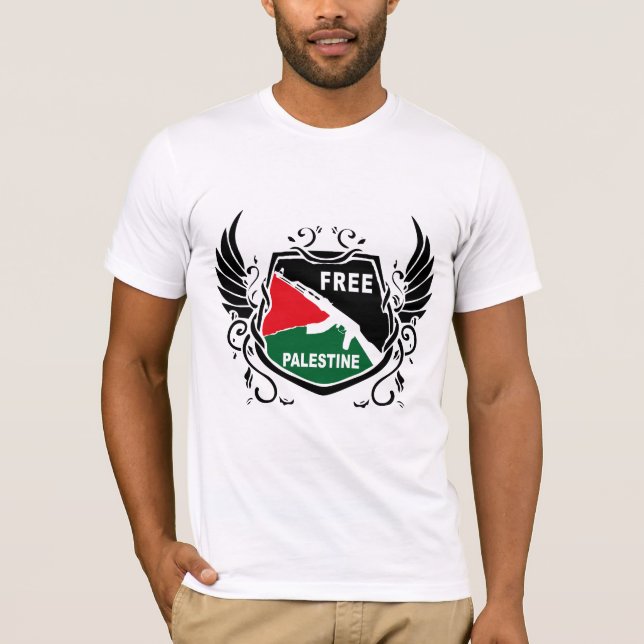 T-shirts Escudo Livre da Palestina (Frente)