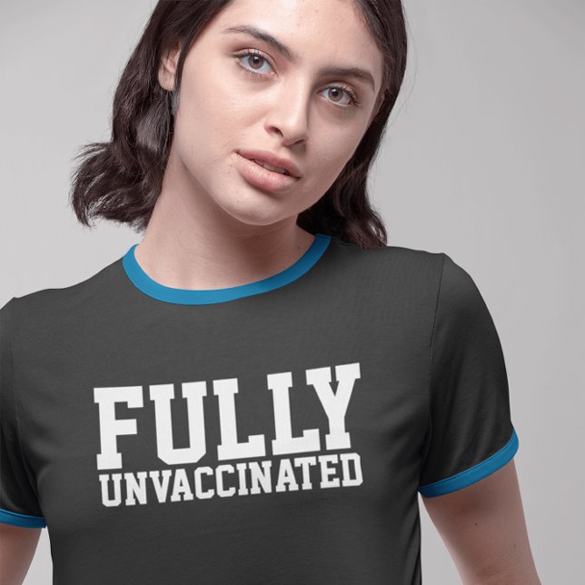 T-Shirts escuras ANTI-VAX INTEIRAMENTE NÃO VACINAD (Criador carregado)