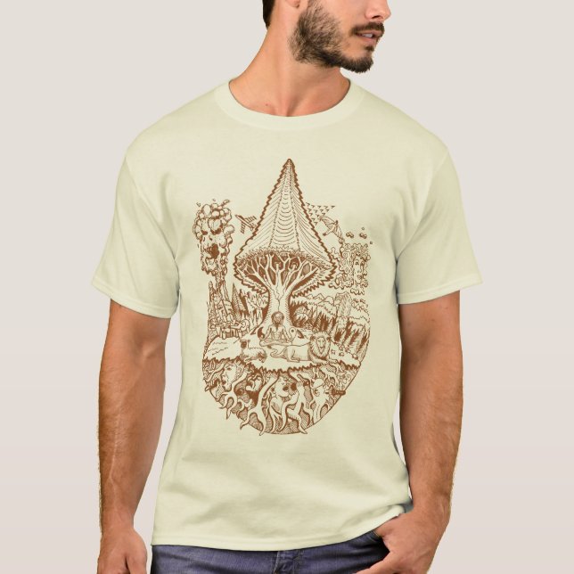 T-shirts Escute a tinta de Brown das raizes (Frente)