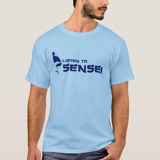 T-shirts Escute Sensei (marinho/azul) (Frente)