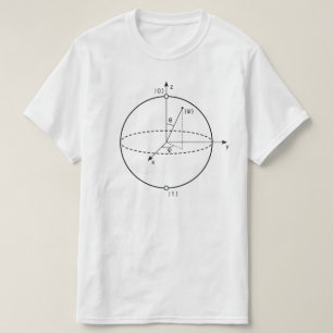T-shirts Esfera de Bloqueio Física Quântica (Qubit) / Mat