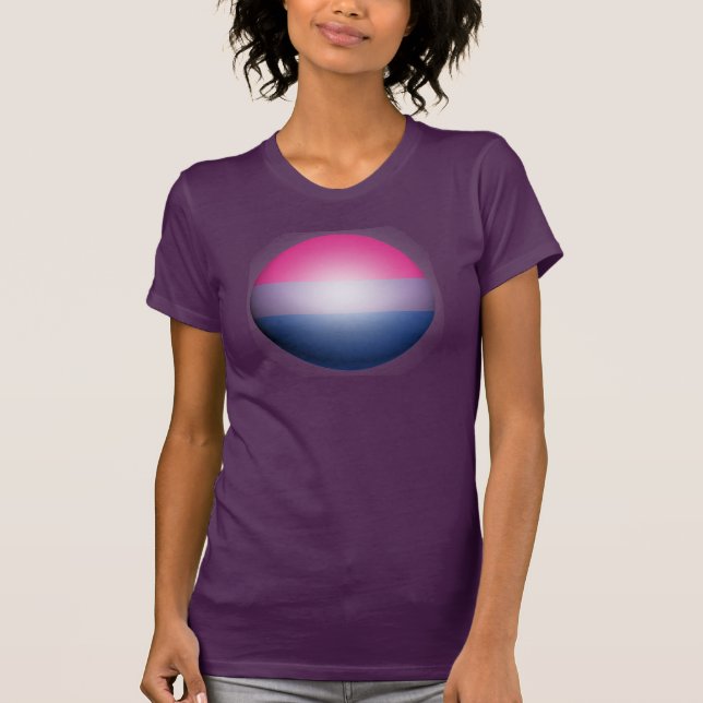 T-SHIRTS ESFERA DO ORGULHO BISSEXUAL (Frente)