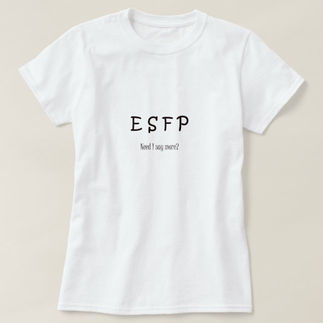 T-SHIRTS ESFP (Frente do Design)