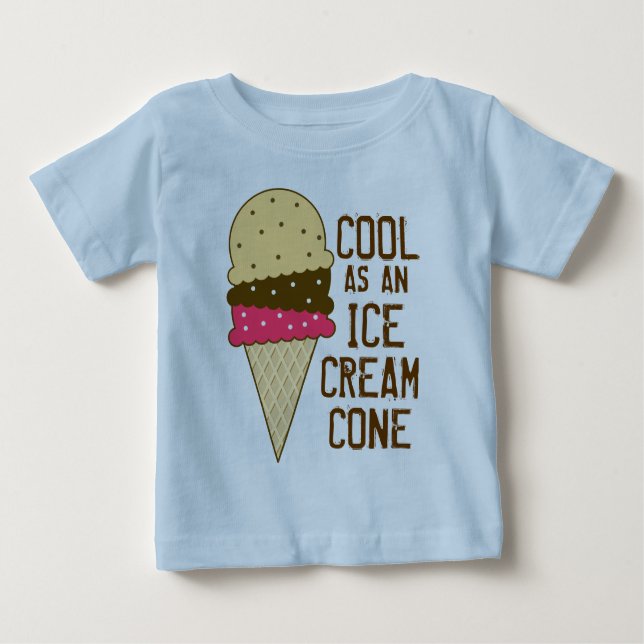 T-shirts Esfrie como um cone do sorvete (Frente)