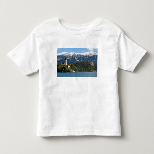 T-shirts Eslovênia, Bled, Lago Bled, Ilha Bled, Bled 2 (Frente)