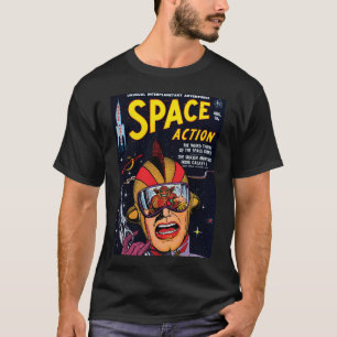 T-shirts Espace o cobrir de banda desenhada de Sci Fi do