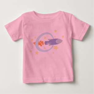 T-shirts Espaço Retroativo para Crianças de Foguetes