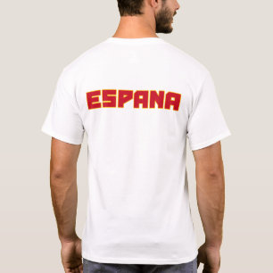 T-shirts Espana Espanha em negrito texto e símbolo do sím