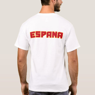 T-shirts Espana Espanha em negrito texto e símbolo do símbo