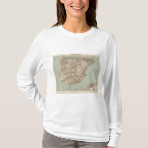 T-shirts Espanha e mapa do atlas de Portugal