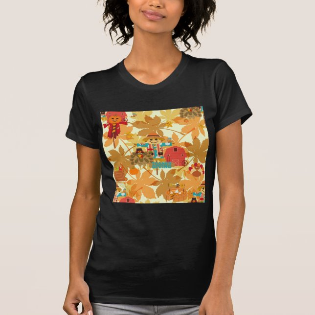 T-shirts espantalho de ação de graças (Frente)