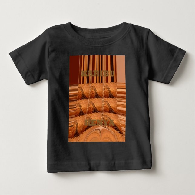 T-shirts Espelho Africano Tradicional: Girafa Tecida (Frente)