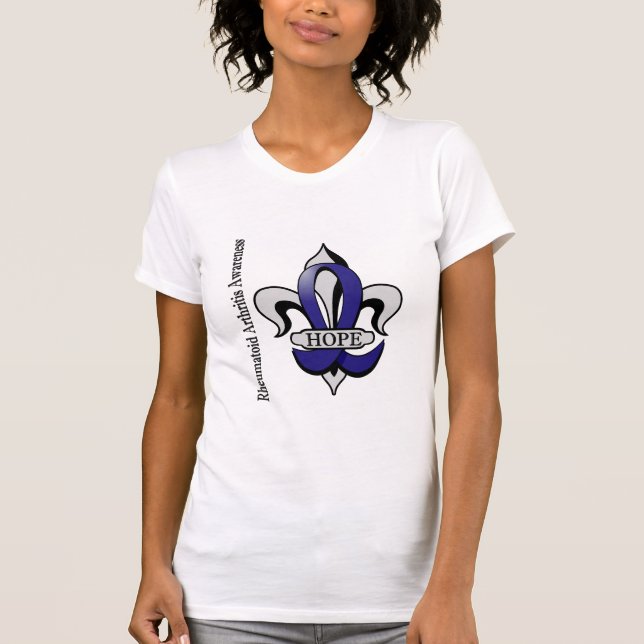 T-shirts Esperança da artrite reumatóide da flor de lis (Frente)