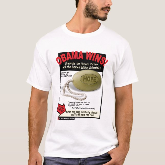 T-shirts Esperança em uma corda (Frente)