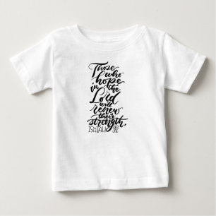 T-shirts Esperança no senhor Escovadela Roteiro