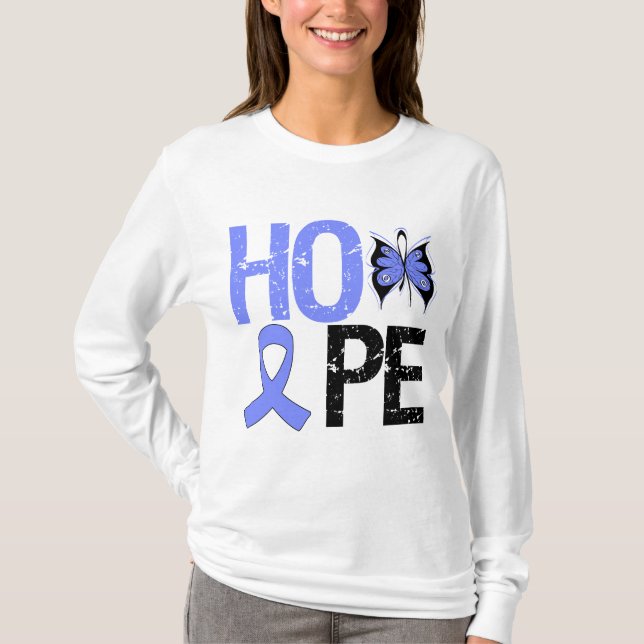 T-shirts Esperança sobre a consciência sofisticada dos Canc (Frente)