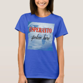 T-shirts Esperanto falou aqui terra nublada