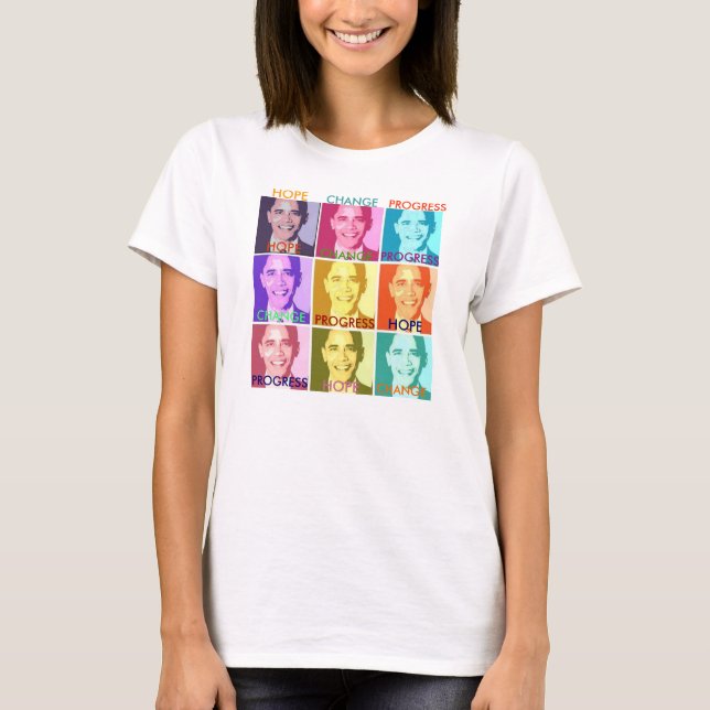 T-shirts ESPERE & MUDE o TSHIRT de OBAMA - - Cus… - (Frente)