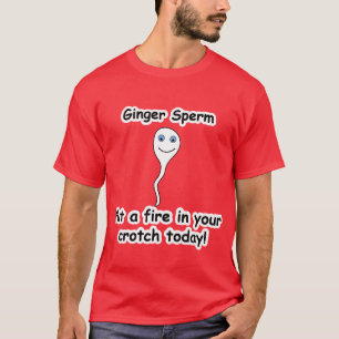 T-shirts Esperma do gengibre