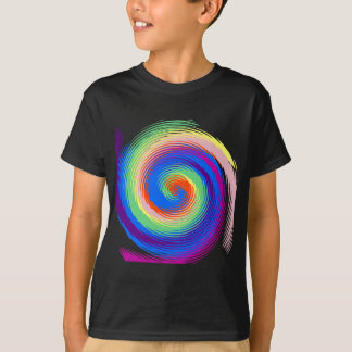 T-shirts espiral colorida
