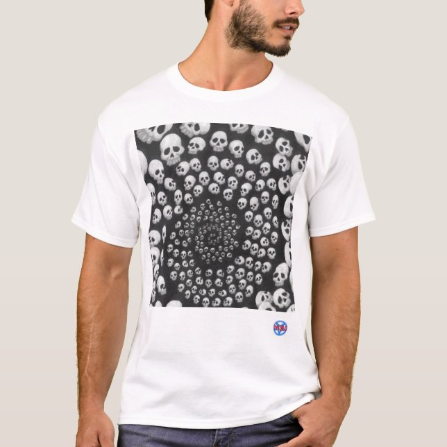 T-shirts Espiral do crânio (Frente)