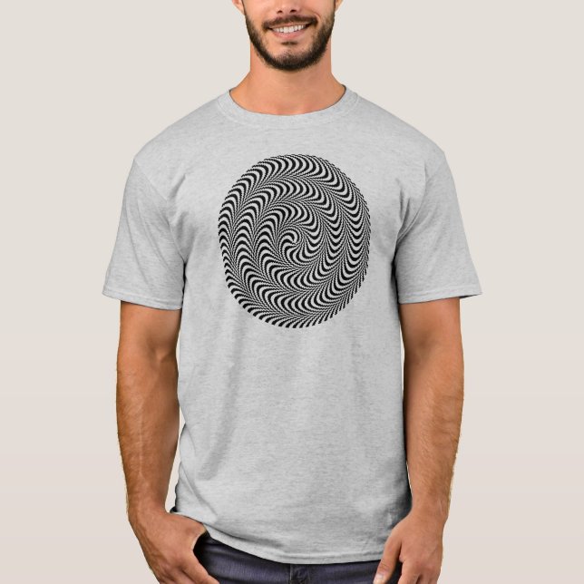 T-shirts Espiral óptica ilusória do bloco (Frente)