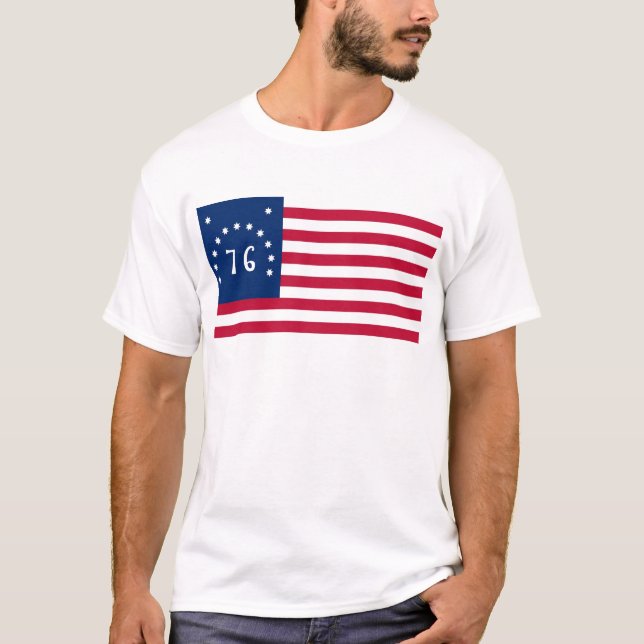 T-shirts Espírito da bandeira de Bennington dos Estados (Frente)